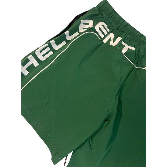 Hellbent Records Athletic Shorts in Green Green Hellbent Recs Streetwear - Picture 3 of 8